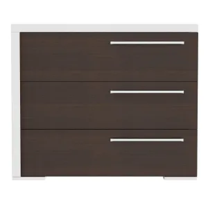 Bureay 3 drawer - Alpine - Walnut and White