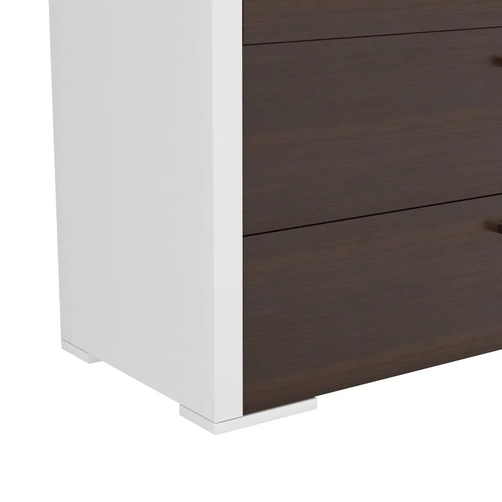 Bureay 3 drawer - Alpine - Walnut and White