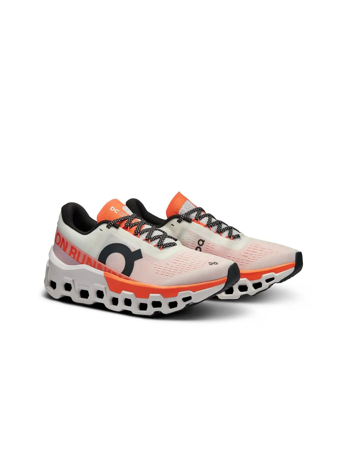 Buty do biegania męskie ON RUNNING Cloudmonster 2 biały pomarańcz