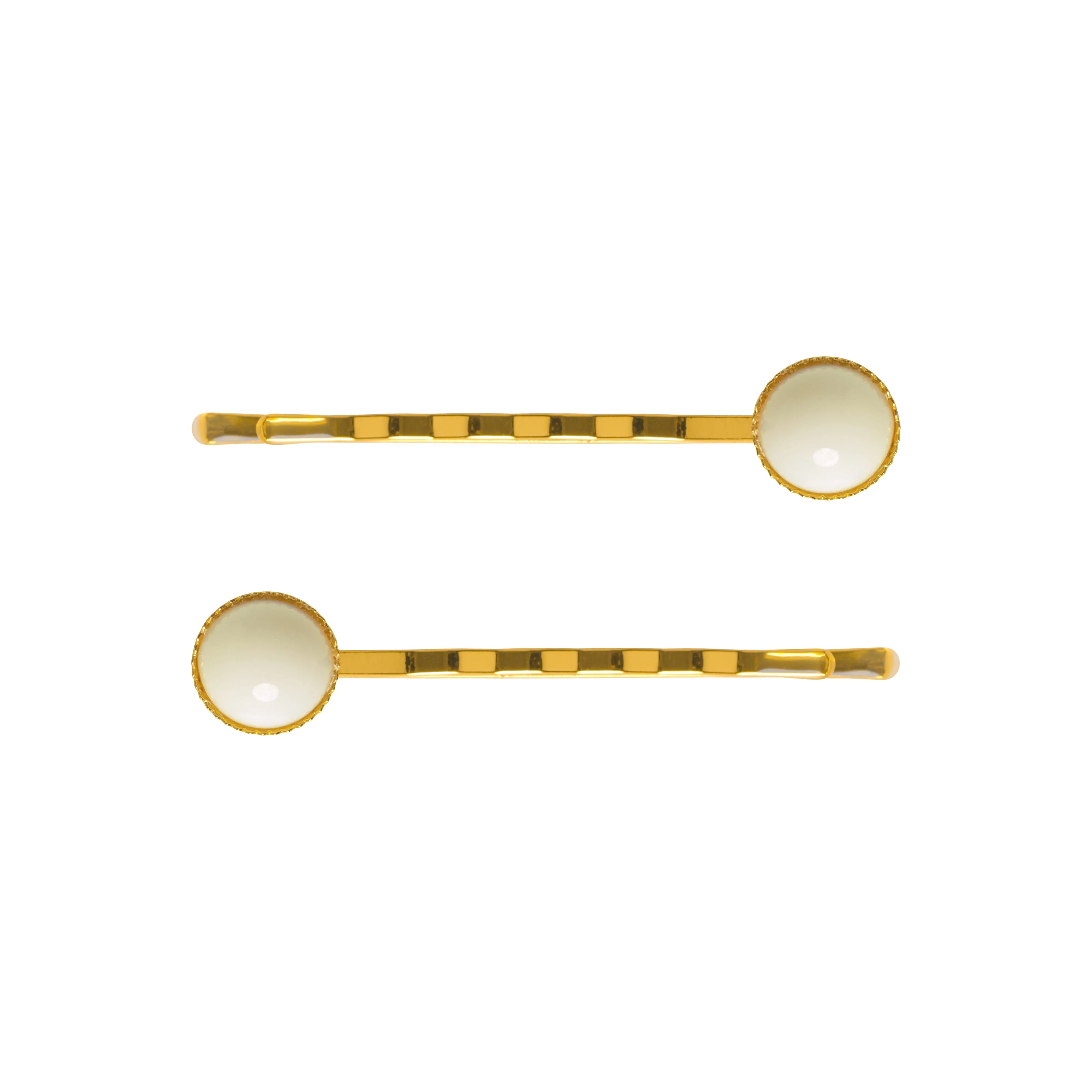 Cabochon Ivory Hair Slide Set