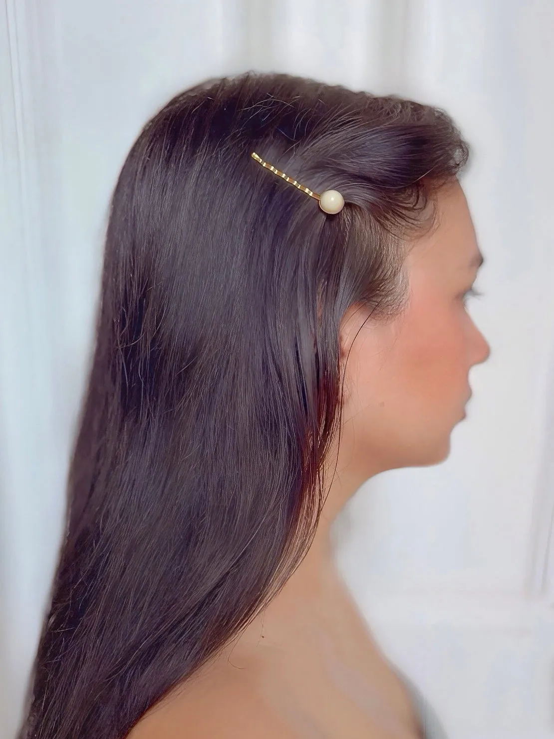 Cabochon Ivory Hair Slide Set