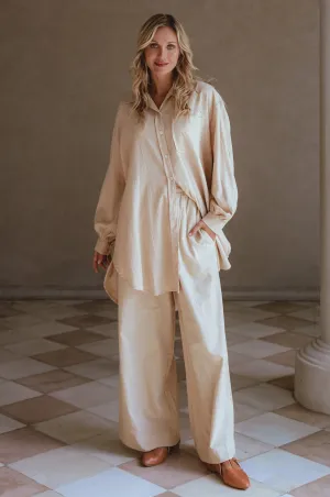 Calin Wide Leg Linen Pants