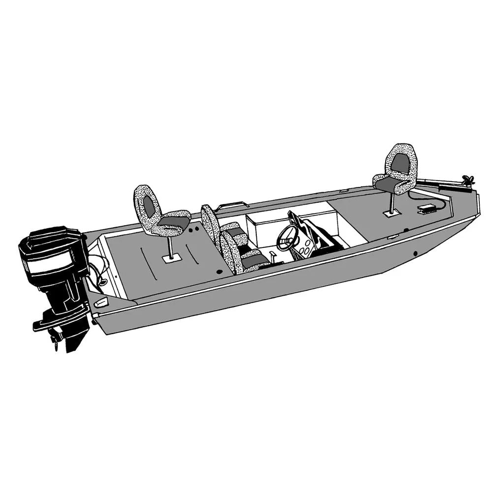 Carver Performance Poly-Guard Styled-to-Fit Boat Cover f/16.5 Jon Style Bass Boats - Shadow Grass