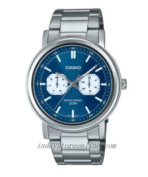 Casio Men's Watch MTP-E335D-2E1 Stainless Steel Band Mineral Glass