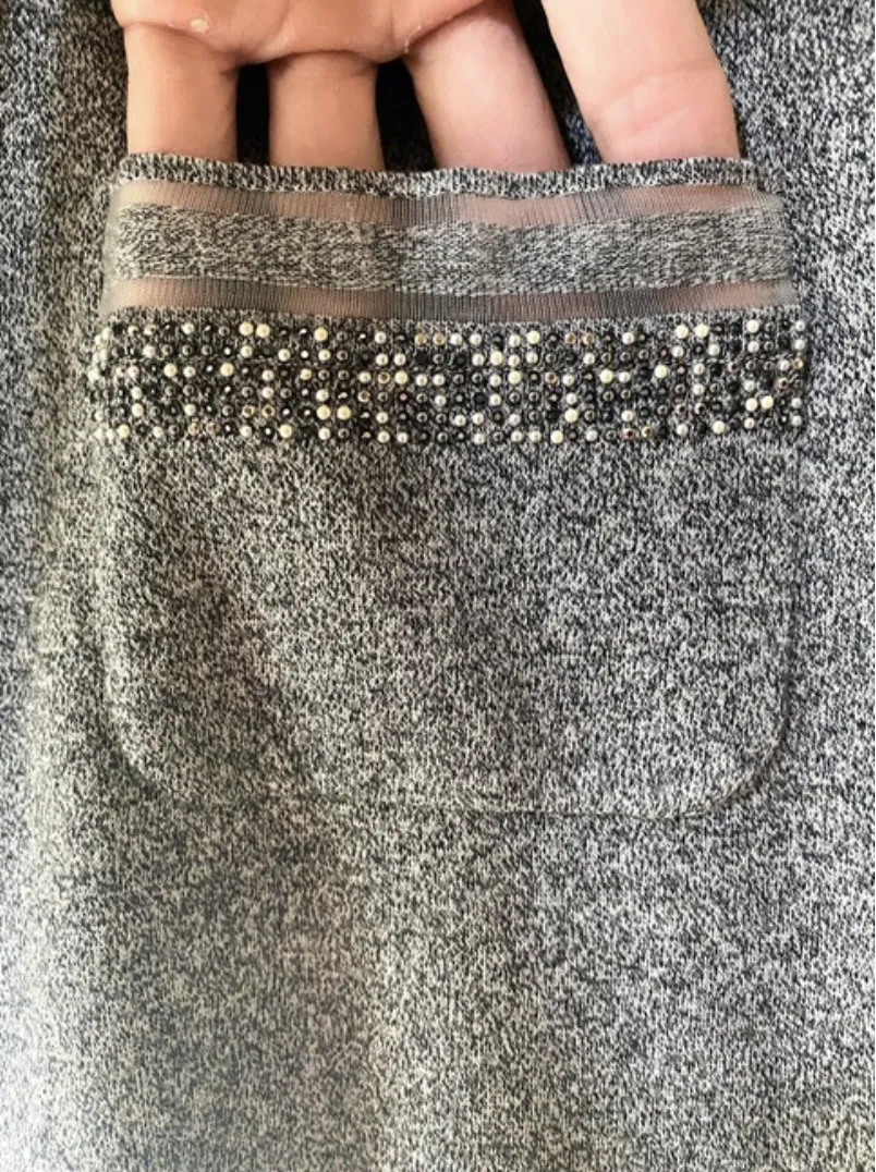 Chanel Sleeveless Bead Accent Slip on Dress