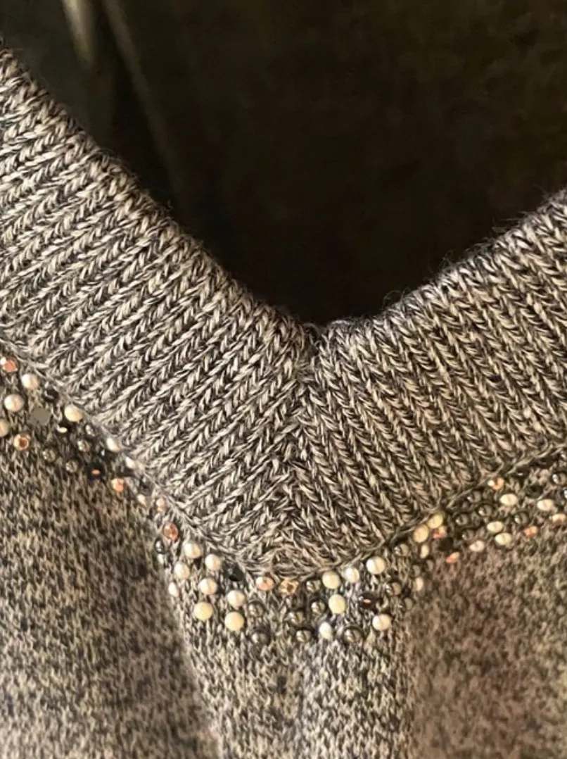 Chanel Sleeveless Bead Accent Slip on Dress