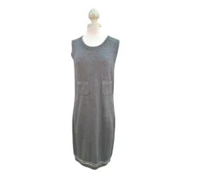 Chanel Sleeveless Bead Accent Slip on Dress