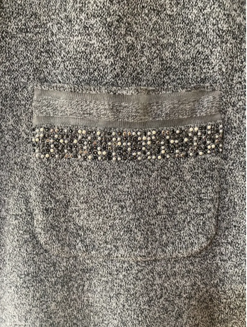 Chanel Sleeveless Bead Accent Slip on Dress