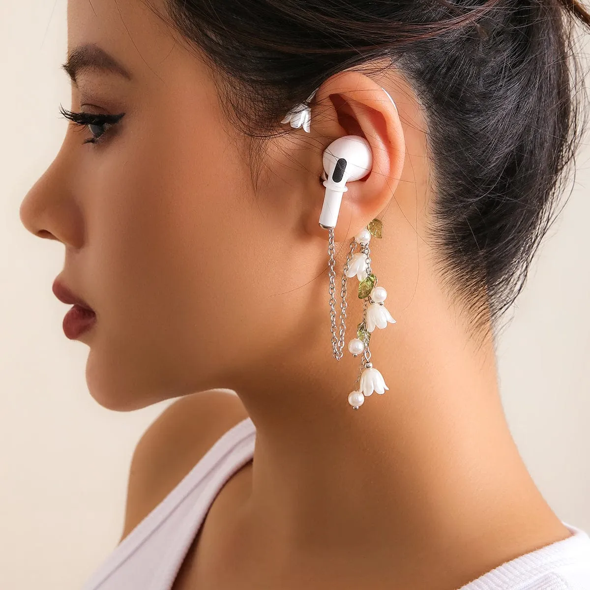 Chic Anti-lost Wireless AirPods Earphone Lily Of The Valley Ear Wrap