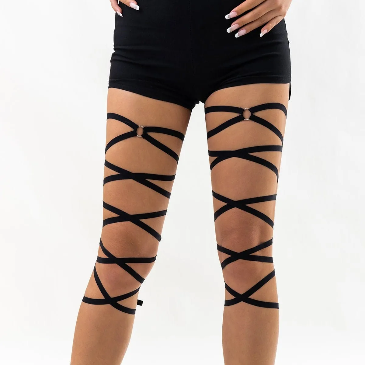 Chic Halo Charm Elastic Band Harness Thigh Leg Chain
