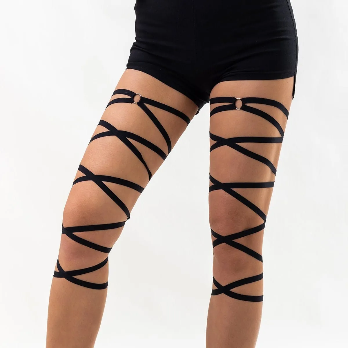 Chic Halo Charm Elastic Band Harness Thigh Leg Chain