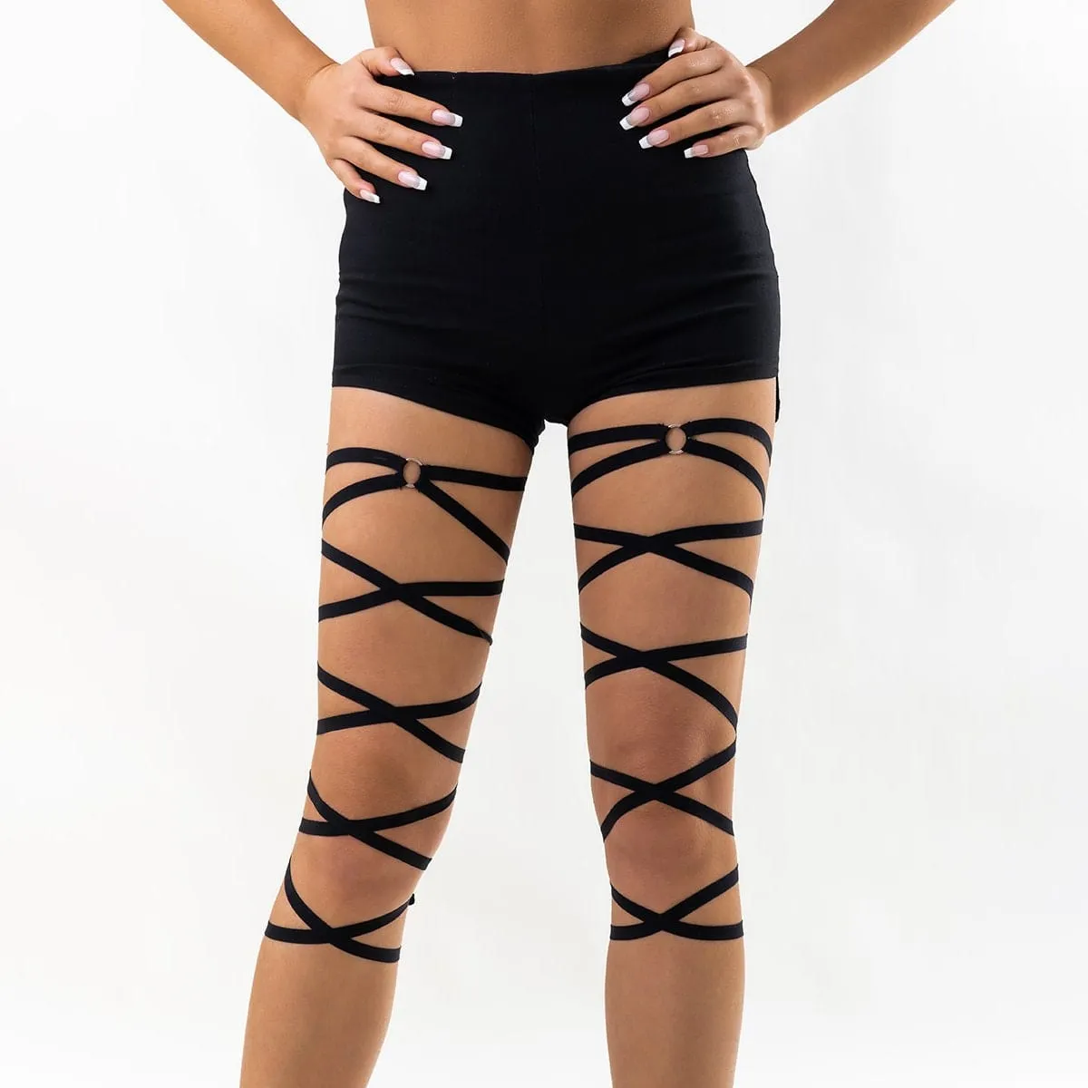 Chic Halo Charm Elastic Band Harness Thigh Leg Chain