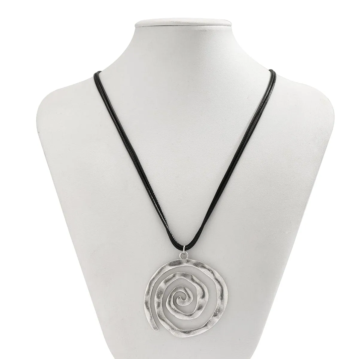 Chic Layered Spiral Wax Cord String Necklace
