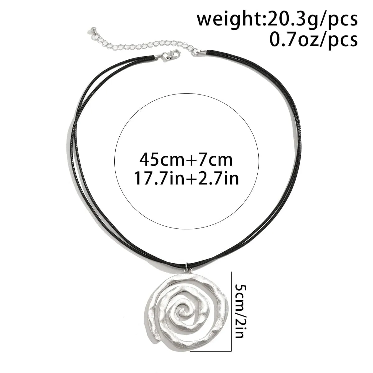 Chic Layered Spiral Wax Cord String Necklace