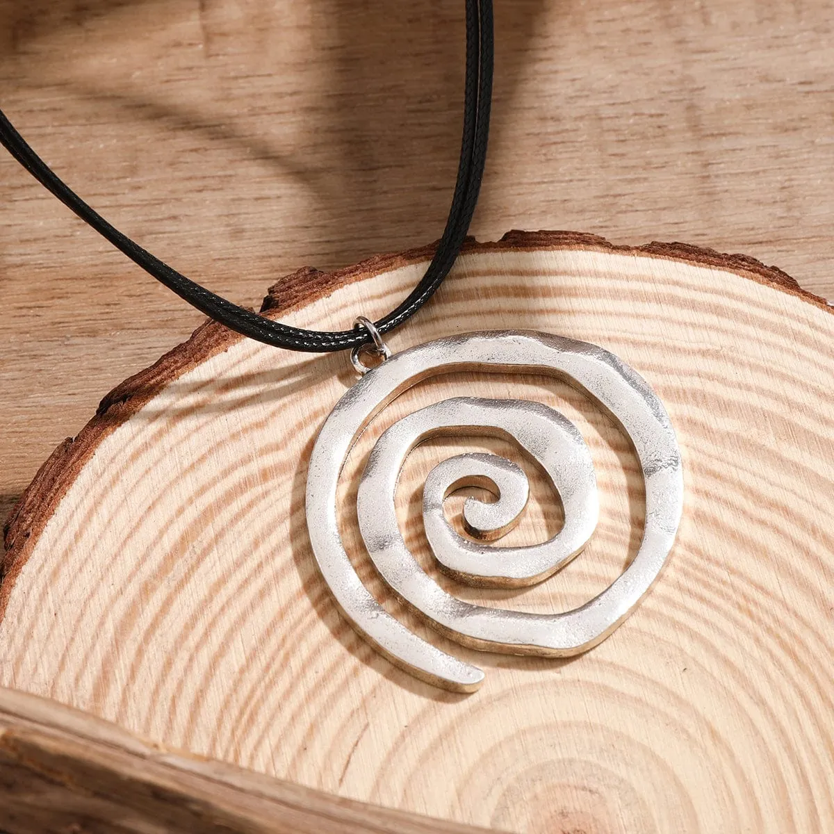 Chic Layered Spiral Wax Cord String Necklace