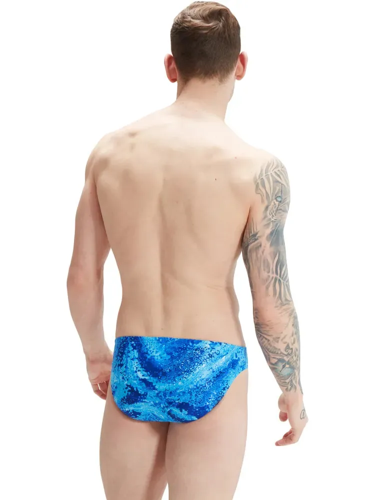 COSTUME SPEEDO UOMO SLIP NUOTO PISCINA BLU BOLLE
