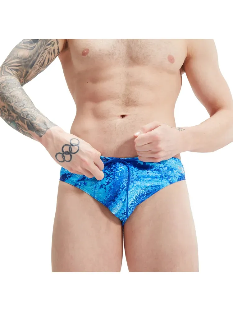 COSTUME SPEEDO UOMO SLIP NUOTO PISCINA BLU BOLLE