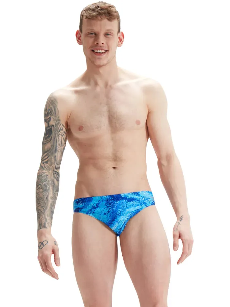 COSTUME SPEEDO UOMO SLIP NUOTO PISCINA BLU BOLLE