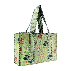Cotton Block Print Tote Bag- Small & Large
