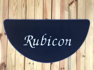 Custom 18" X 36" Marine, Dock and Deck Mats Half Moon w/Binding