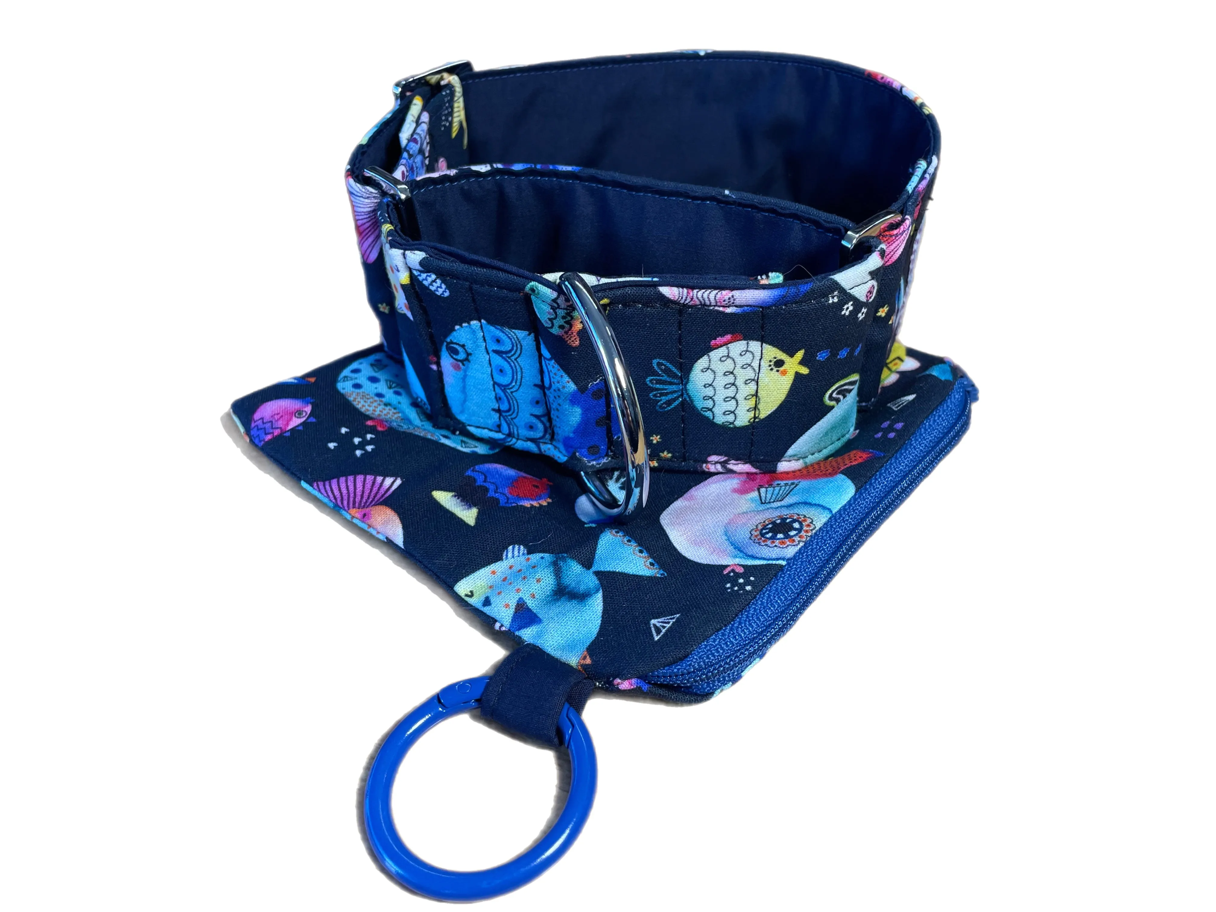 Cute puffer fish greyhound Martingale collar cotton covered 50mm width super soft