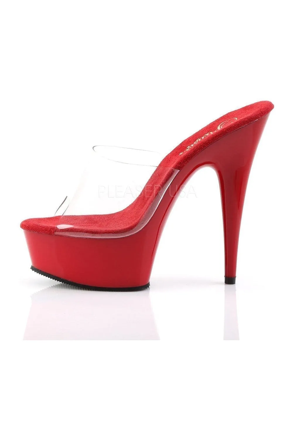 DELIGHT-601 Platform Slide  | Clear Vinyl