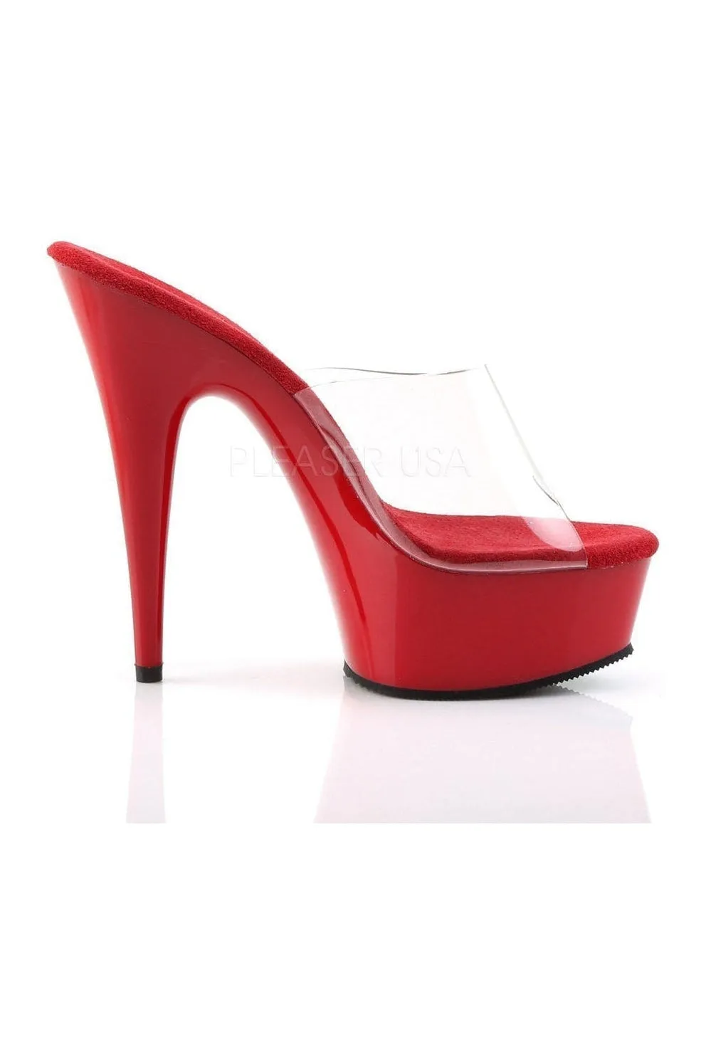 DELIGHT-601 Platform Slide  | Clear Vinyl