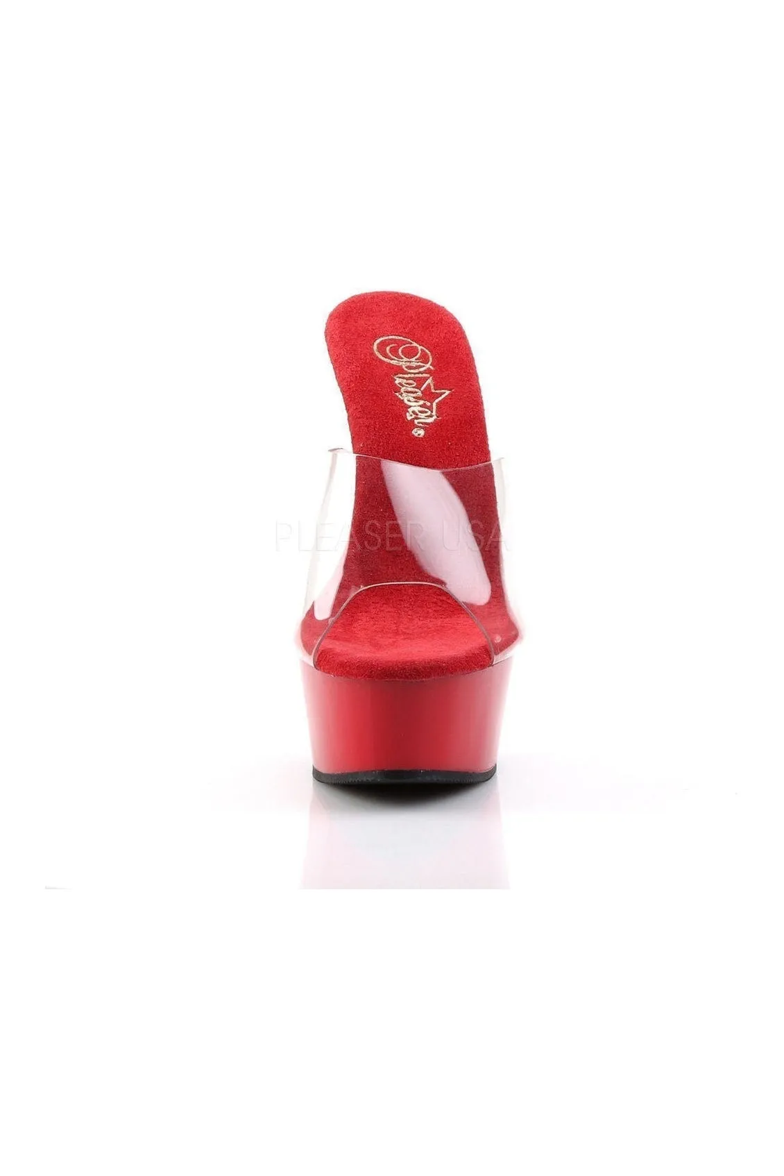 DELIGHT-601 Platform Slide  | Clear Vinyl