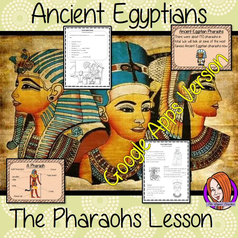 Distance Learning Ancient Egyptian Pharaohs Google Slides Lesson
