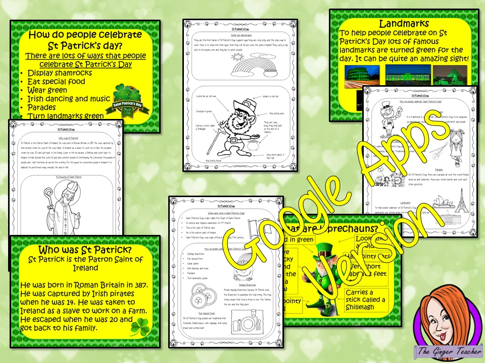 Distance Learning St Patrick’s Day Google Slides Lesson