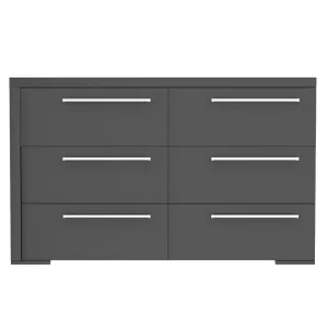 double dresser drawer 6 - Alpine - Dark Gray