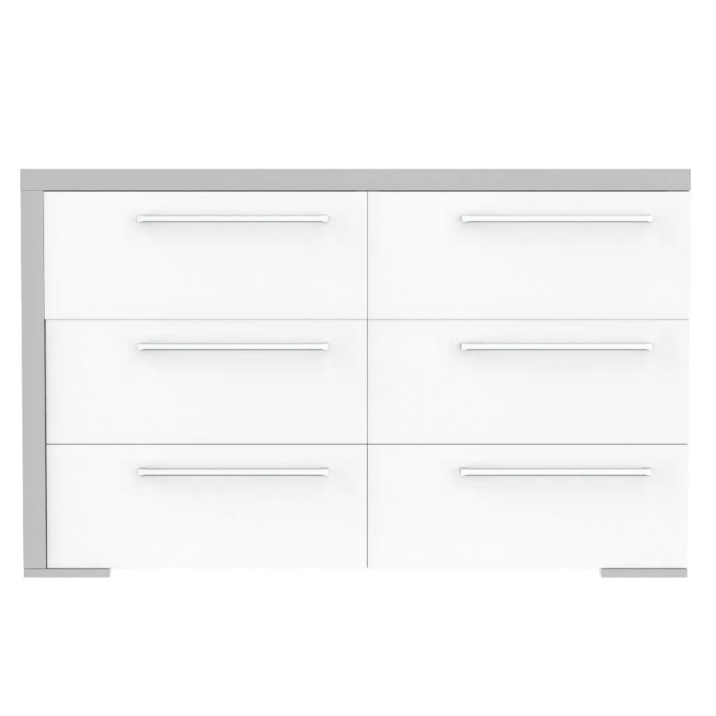 double dresser drawer 6 - Alpine - Gray and white blade