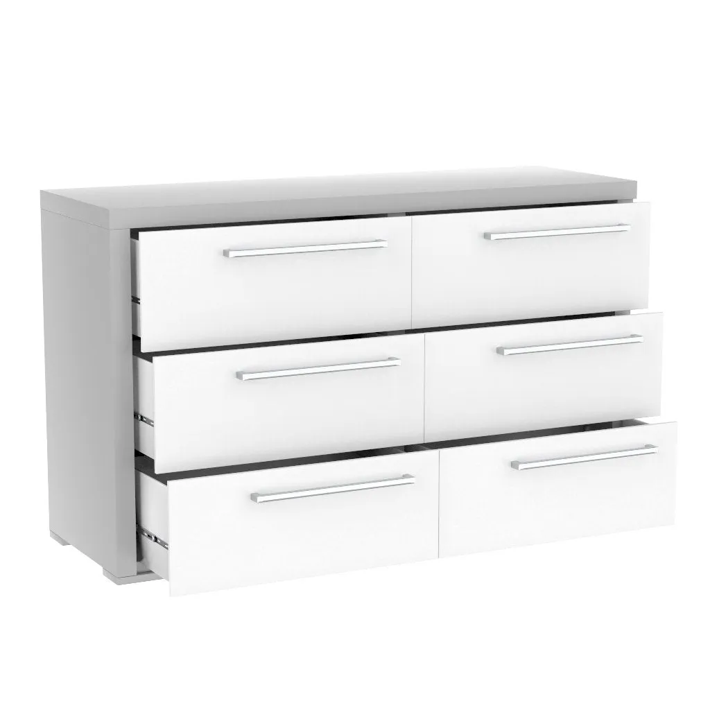 double dresser drawer 6 - Alpine - Gray and white blade