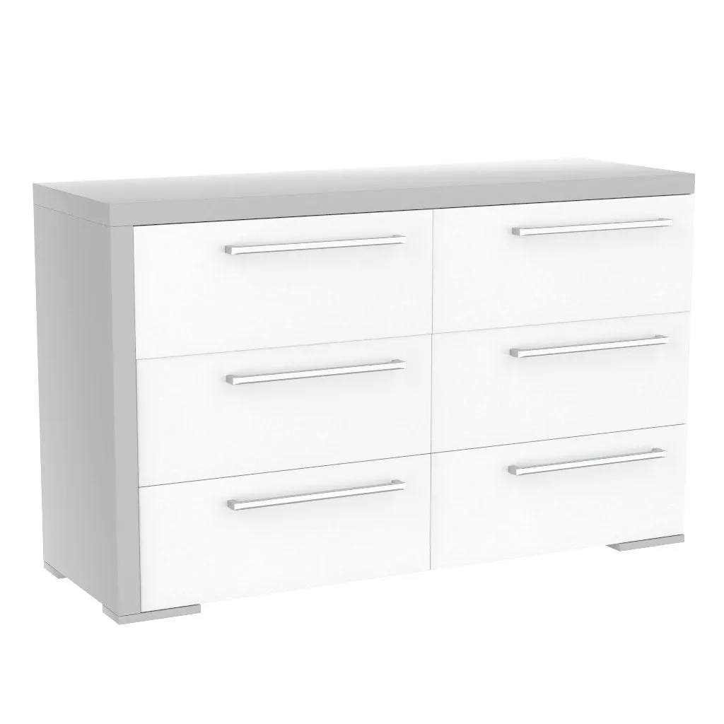 double dresser drawer 6 - Alpine - Gray and white blade