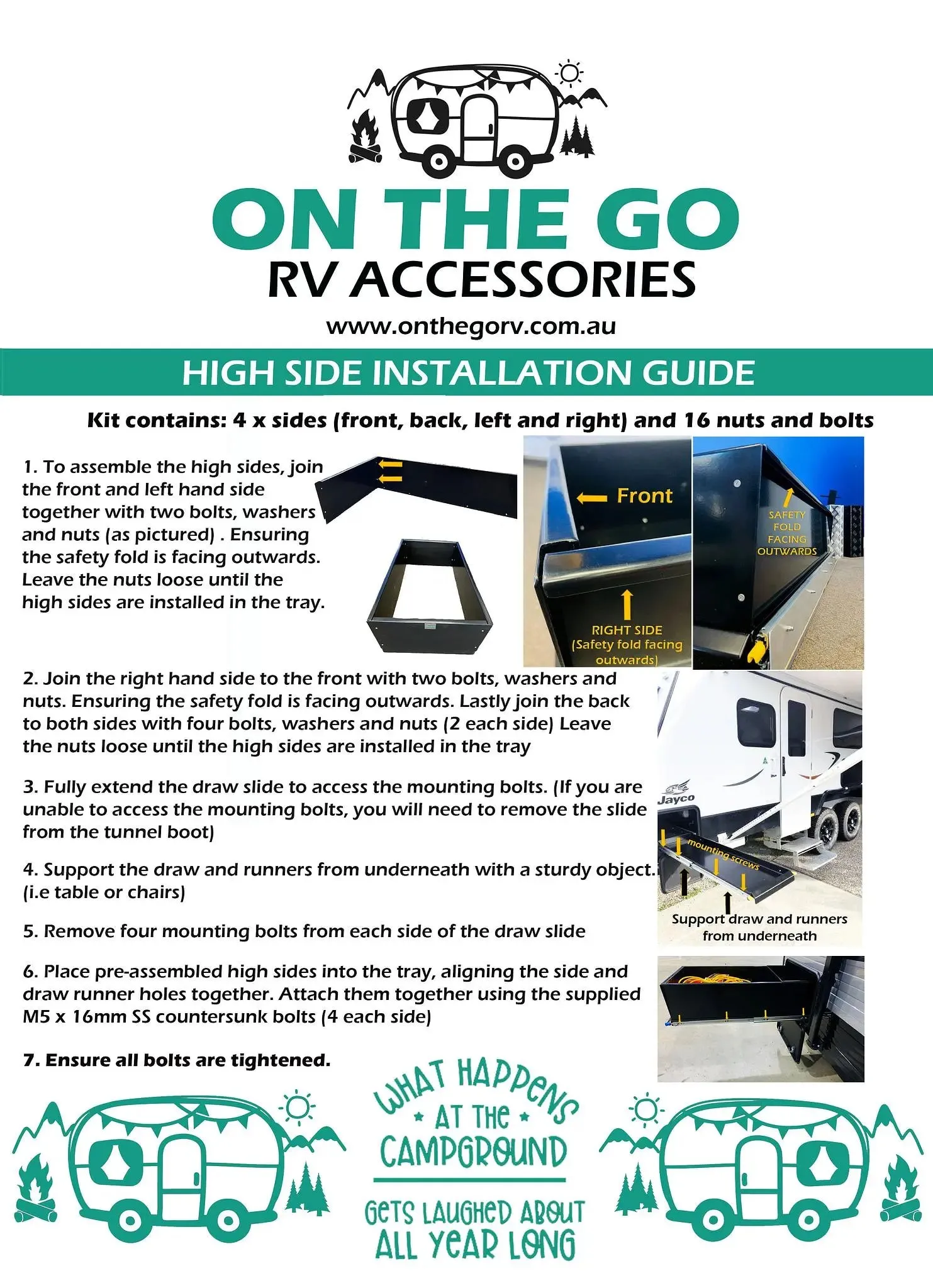 DS570 High Sides 1000mm Long from On The GO RV