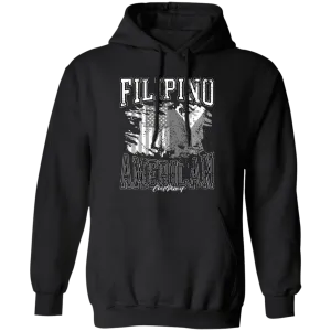 Filipino American Flags Distressed Unisex Pullover Hoodie