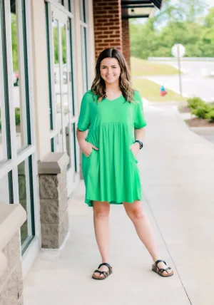 Genie in a Bottle Dress in Kelly Green