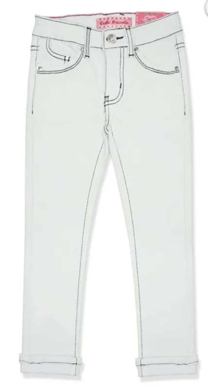 Girls stretchy colored denim skinny jean