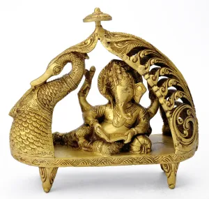 God Ganesha on Swan Boat