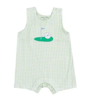 Golf Applique Sleeveless Shortie Romper