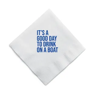 Good Day to Drink on a.Boat Cocktail Napkins