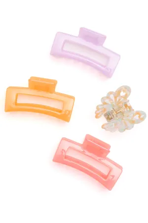 Hazel Blues® |  Large Jelly Claw Clip Set of 4