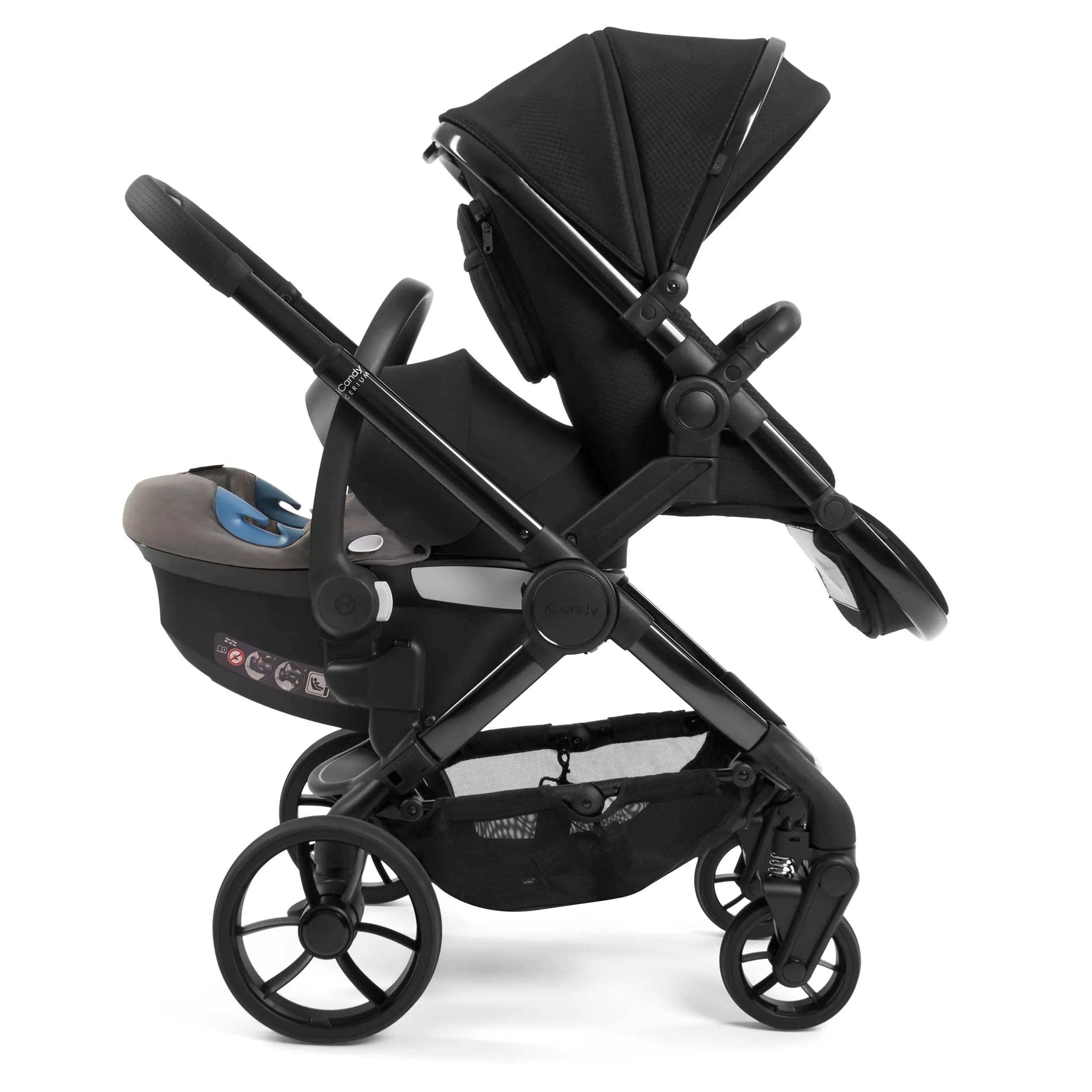 iCandy Peach 7 Cerium Double Complete Cybex Bundle in Black