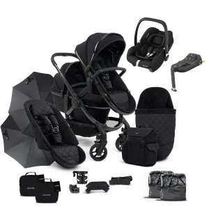 iCandy Peach 7 Cerium Double Complete Maxi-Cosi Bundle in Black