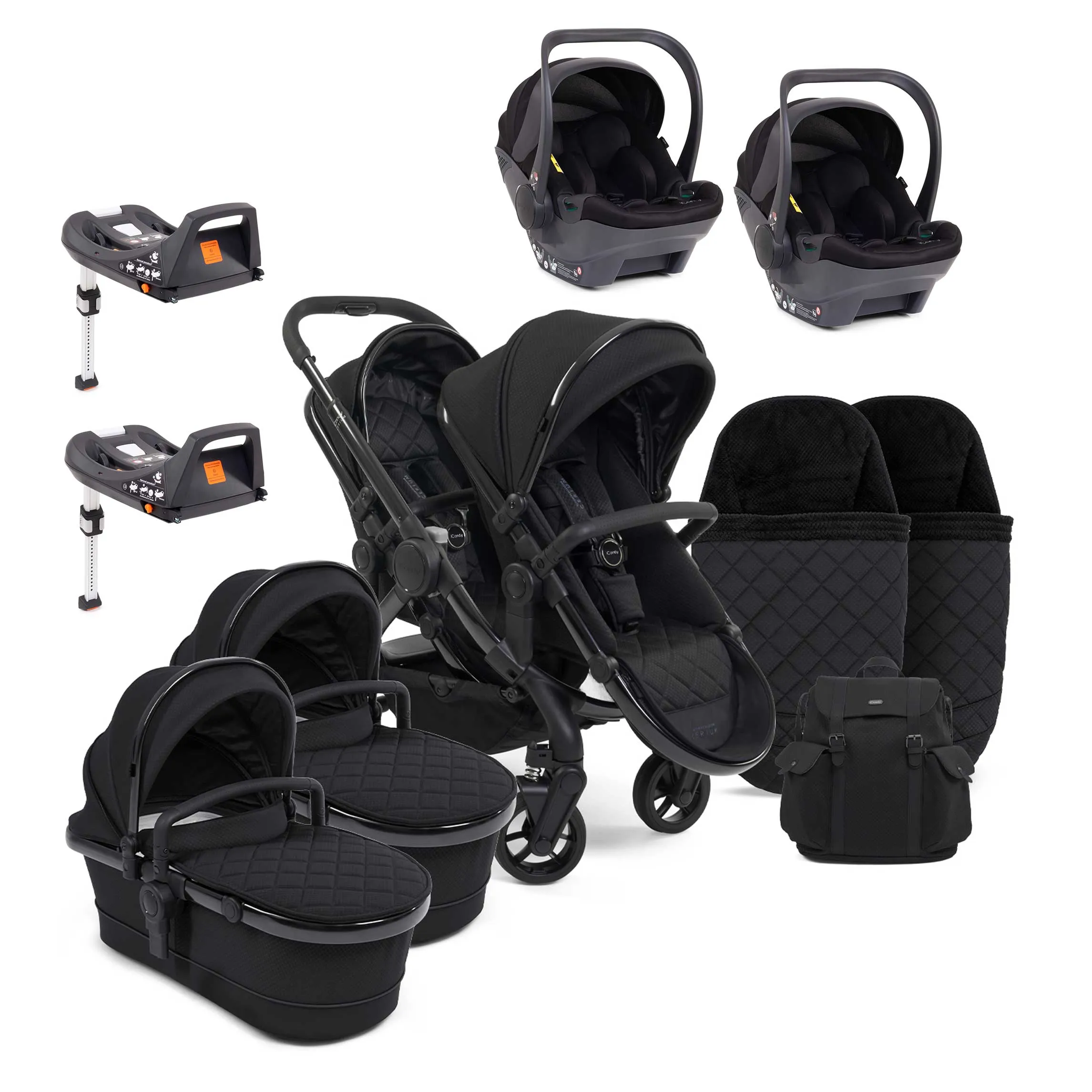 iCandy Peach 7 Cerium Twin Cocoon Combo Bundle in Black