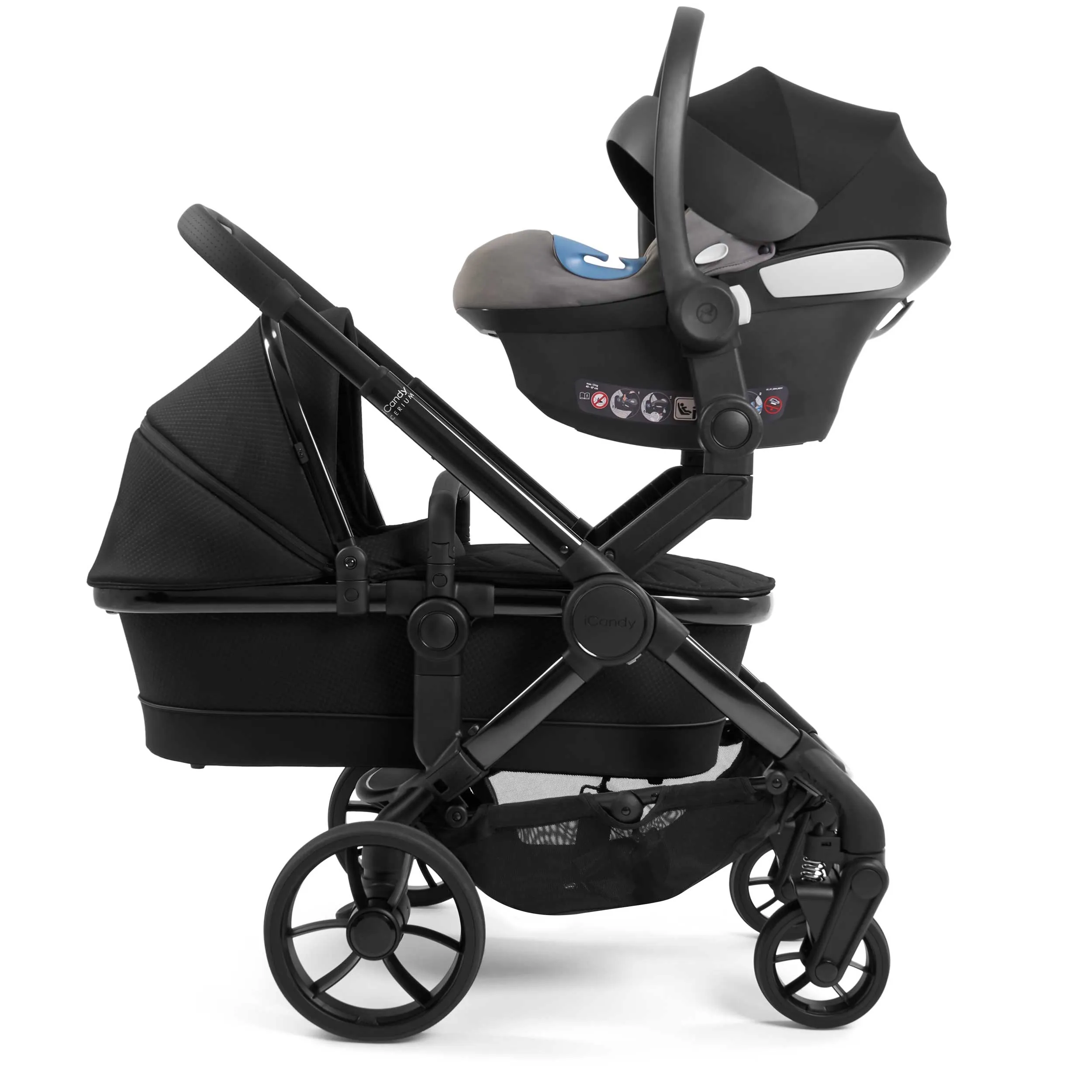 iCandy Peach 7 Cerium Twin Cocoon Combo Bundle in Black