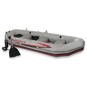 Intex Mariner 4 Boat 129" x 57" x 19" Set