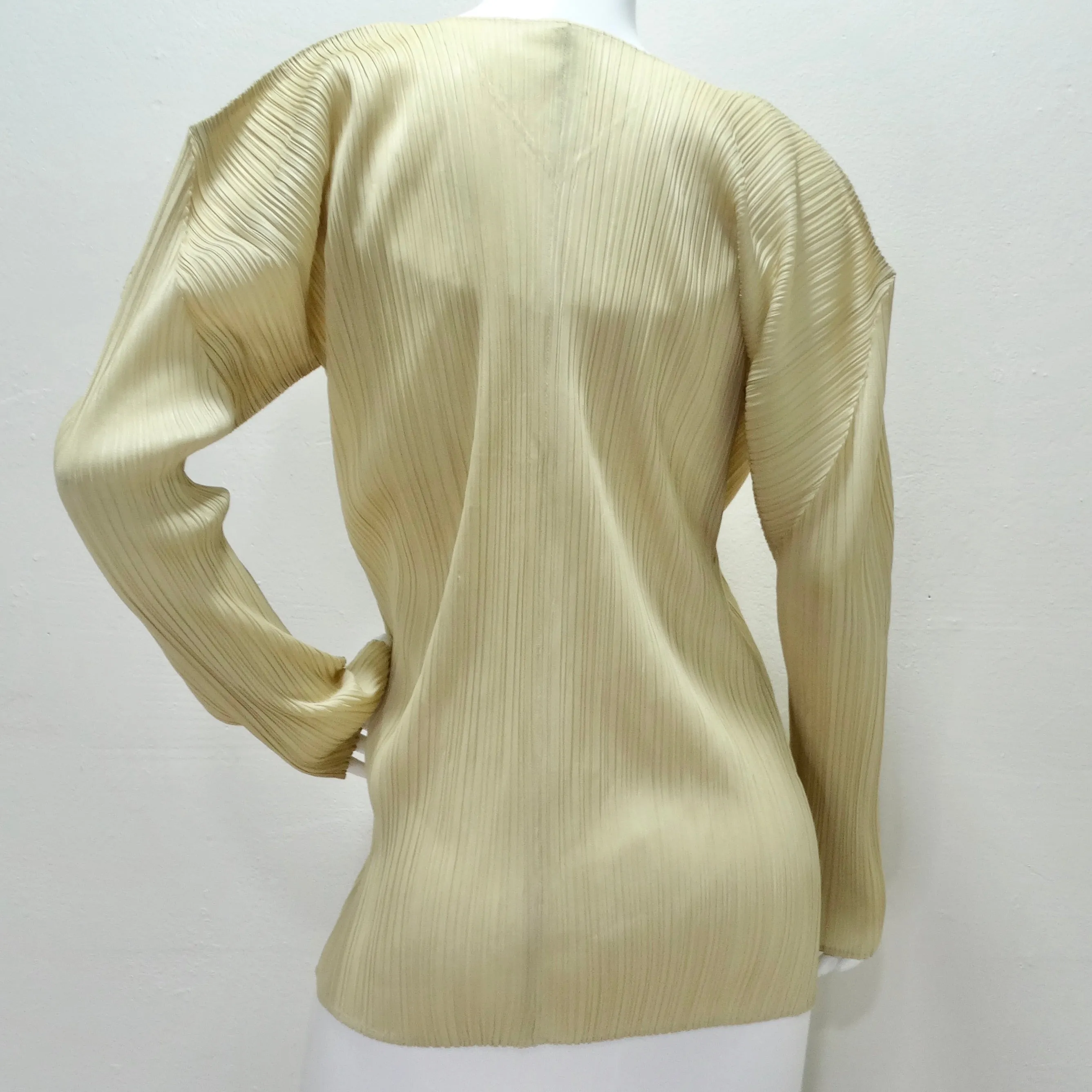 Issey Miyake 90s Pleats Please Cardigan and Shawl Set Neutral Brown