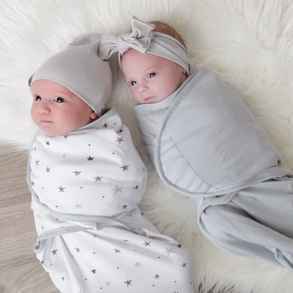 Jersey Cotton Spandex Baby Headband - Grey