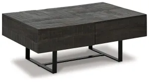 Kevmart Grayish Brown/Black Coffee Table